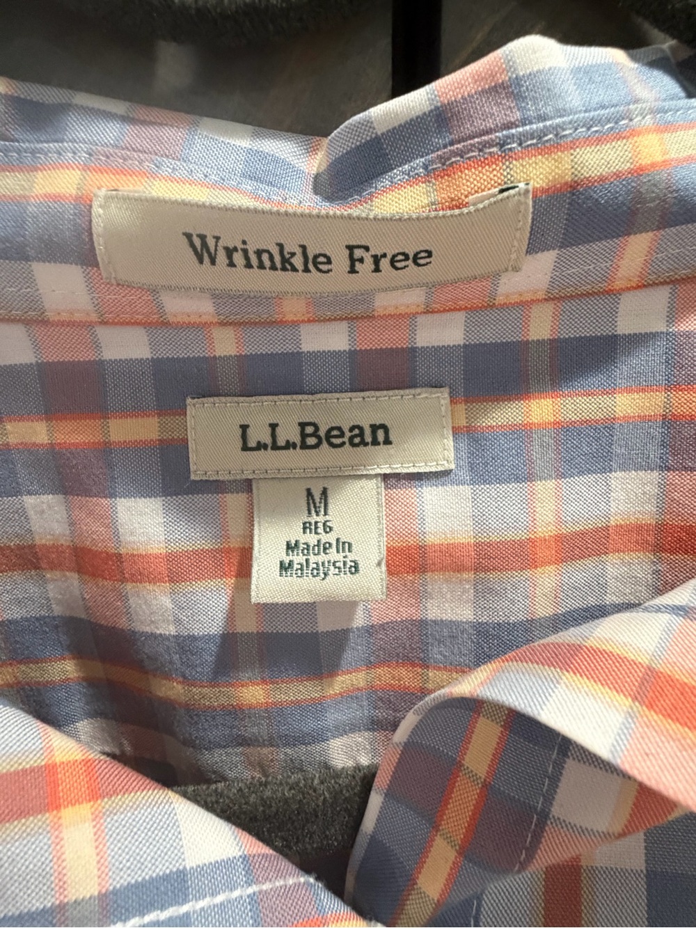 L.L.Bean Women’s Plaid Cotton Button-Down Shirt Medium - Picture 3 of 8
